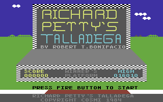 Richard Petty's Talladega screenshot 2 for Commodore 64